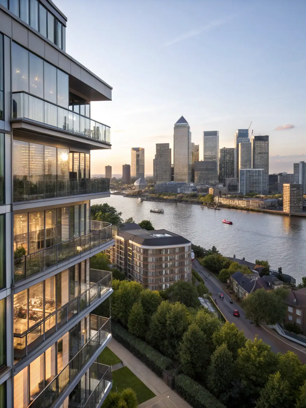 A modern apartment building in London, representing property investment opportunities in the UK.